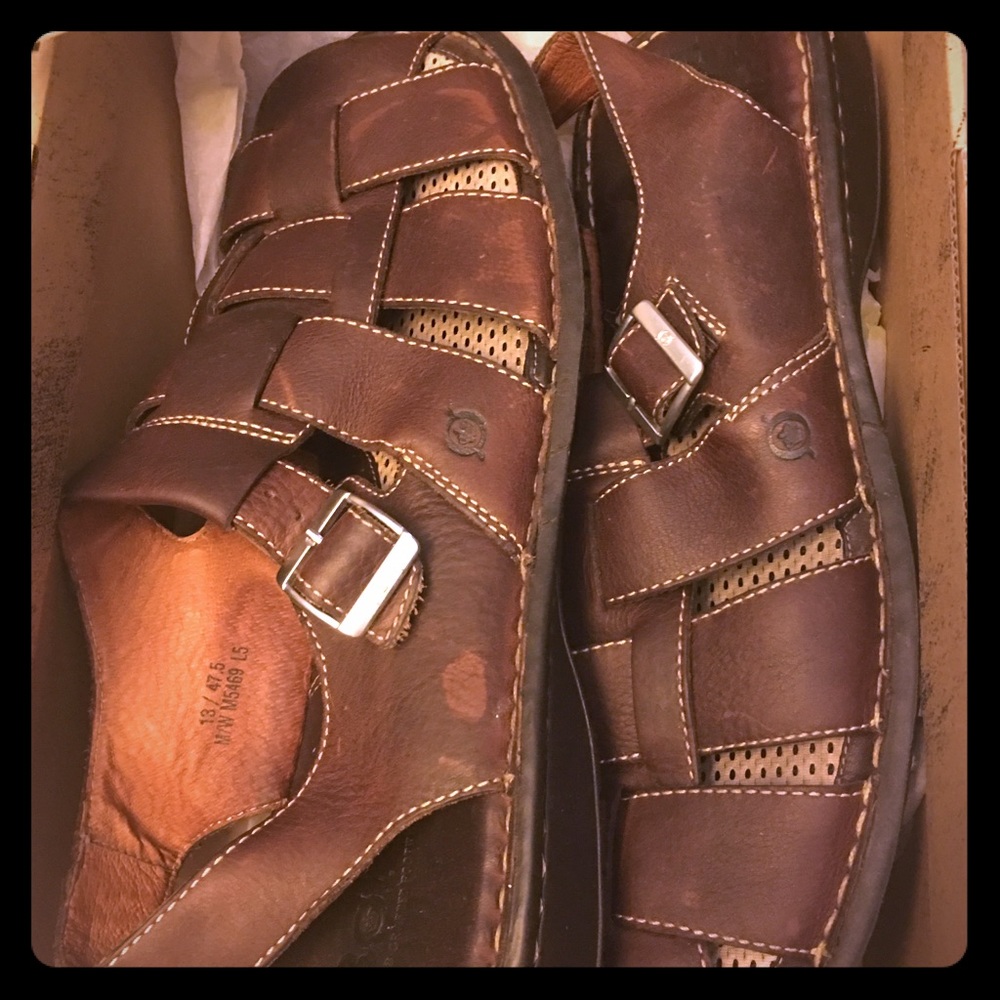 Born Men’s Brown Leather Sandals